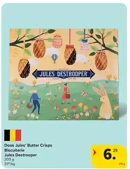 Carrefour Doos Jules’ Butter Crisps Biscuiterie Jules Destrooper aanbieding