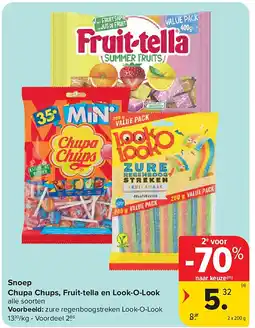 Carrefour Snoep Chupa Chups, Fruit-tella en Look-O-Look aanbieding
