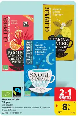 Carrefour Thee en infusie Clipper aanbieding