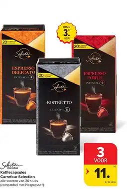 Carrefour Koffiecapsules Carrefour Selection aanbieding