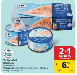 Carrefour Tonijn in blik Carrefour aanbieding