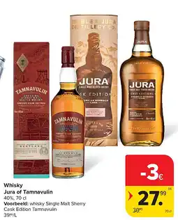 Carrefour Whisky Jura of Tamnavulin aanbieding