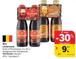 Carrefour Bier Lindemans aanbieding