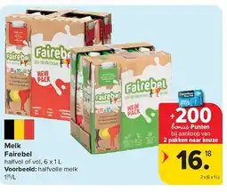 Carrefour Melk Fairebel aanbieding