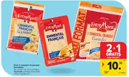 Carrefour Kaas in sneetjes en geraspt EntreMont aanbieding