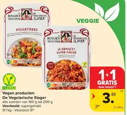 Carrefour Vegan producten De Vegetarische Slager aanbieding