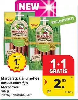 Carrefour Marca Stick allumettes natuur extra fi jn Marcassou aanbieding