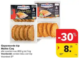 Carrefour Gepaneerde kip Maître Coq aanbieding