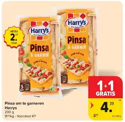 Carrefour Pinsa om te garneren Harrys aanbieding