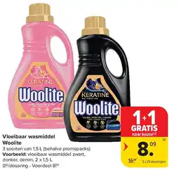 Carrefour Vloeibaar wasmiddel Woolite aanbieding
