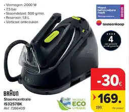 Carrefour Stoomcentrale IS3257BK aanbieding