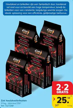 Carrefour Zak houtskoolbriketten aanbieding