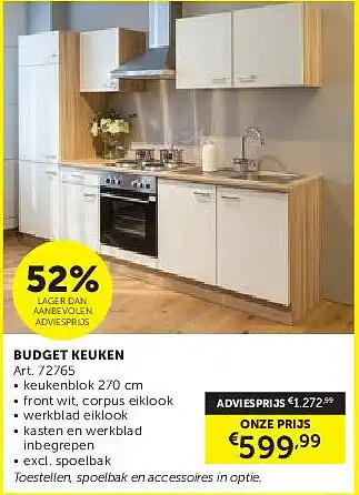 Zelfbouwmarkt BUDGET KEUKEN aanbieding