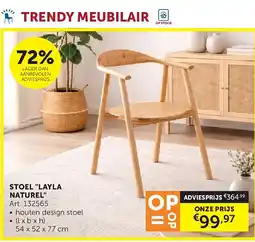 Zelfbouwmarkt STOEL LAYLA NATUREL aanbieding