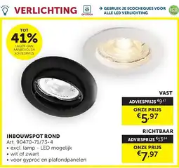 Zelfbouwmarkt INBOUWSPOT ROND aanbieding