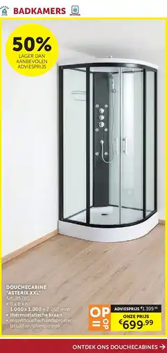 Zelfbouwmarkt DOUCHECABINE ASTERIX XXL aanbieding