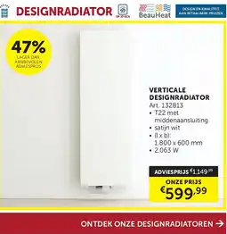 Zelfbouwmarkt VERTICALE DESIGNRADIATOR aanbieding