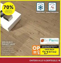 Zelfbouwmarkt KERAMISCH PARKET LEON aanbieding