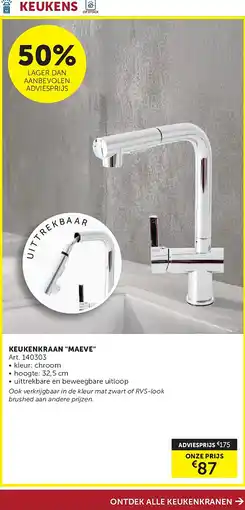 Zelfbouwmarkt KEUKENKRAAN MAEVE aanbieding
