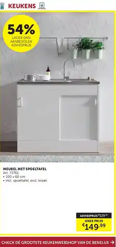 Zelfbouwmarkt MEUBEL MET SPOELTAFEL aanbieding