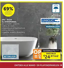 Zelfbouwmarkt SPC - RIGID XL WANDPANEEL aanbieding