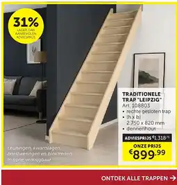 Zelfbouwmarkt TRADITIONELE TRAP LEIPZIG aanbieding