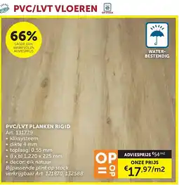Zelfbouwmarkt PVC/LVT PLANKEN RIGID aanbieding
