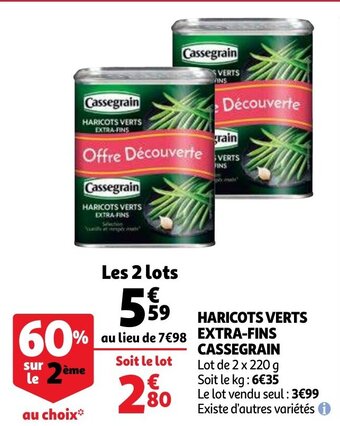 Haricots Verts Extra-Fins Cassegrain