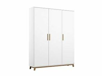Deba Meubelen Kleerkast 3 deuren CARLSSON - Wit Wit aanbieding