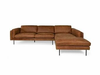 Deba Meubelen Hoekzetel WIND - Cognac leder Bruin aanbieding