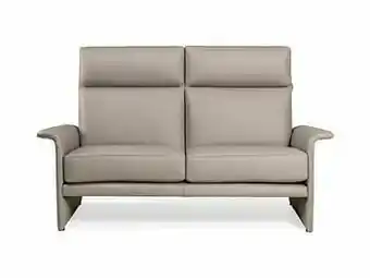 Deba Meubelen 2-zit zetel BUTCH - Taupe leder Taupe aanbieding