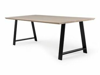 Deba Meubelen Eetkamertafel FLORO - Smoked oak/zwart Hout aanbieding