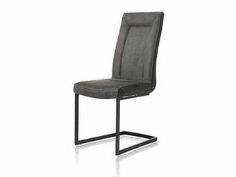 Deba Meubelen Stoel MALENE met swingframe - Nubucco donkerbruin Donkerbruin aanbieding