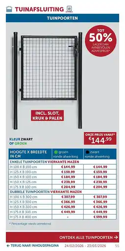 Zelfbouwmarkt TUINPOORTEN aanbieding