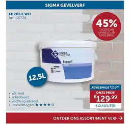 Zelfbouwmarkt EUROSIL WIT aanbieding