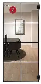 Zelfbouwmarkt COMPLETE GLASDEUR MURANO BLACK (B X H) 730, 780 OF 830 X 2.010 MM [ 2 ] 8 RUIT aanbieding