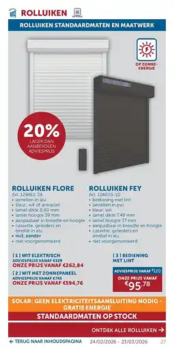 Zelfbouwmarkt ROLLUIKEN FLORE aanbieding