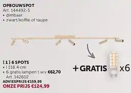 Zelfbouwmarkt OPBOUWSPOT 6 SPOTS aanbieding