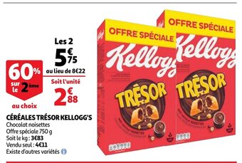 Auchan Céréales Trésor Kellogg's aanbieding