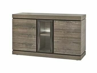 Deba Meubelen Dressoir BELLUNO smal - Millenium Oak Dark Brown Donkerbruin aanbieding