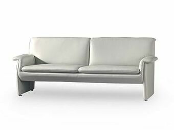 Deba Meubelen 2-zit zetel TOLOMEO - Leder Samoa Silver Grijs aanbieding