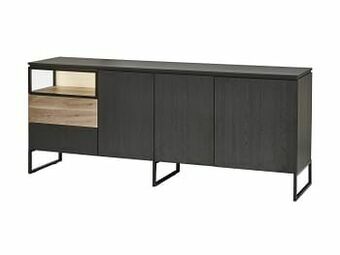 Deba Meubelen Dressoir PORTOFINO medium - Bovenblad Black Zwart aanbieding