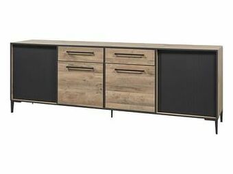 Deba Meubelen Dressoir 246 cm PERUGIA - Natuurlijke parketlook Hout aanbieding