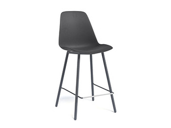 Deba Meubelen Barstoel BARCLAUDIO - Zwart/Antraciet Zwart aanbieding