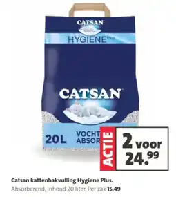 Intratuin Catsan kattenbakvulling hygiene plus aanbieding