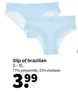Wibra Slip of brazilian S-XL aanbieding
