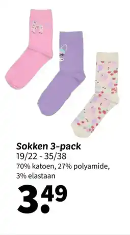 Wibra Sokken 3-pack aanbieding