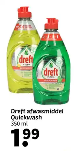 Wibra Dreft afwasmiddel quickwash aanbieding