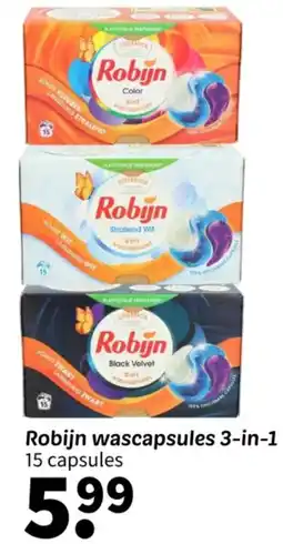 Wibra Robijn wascapsules 3-in-1 aanbieding