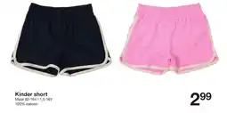 Zeeman Kinder short aanbieding